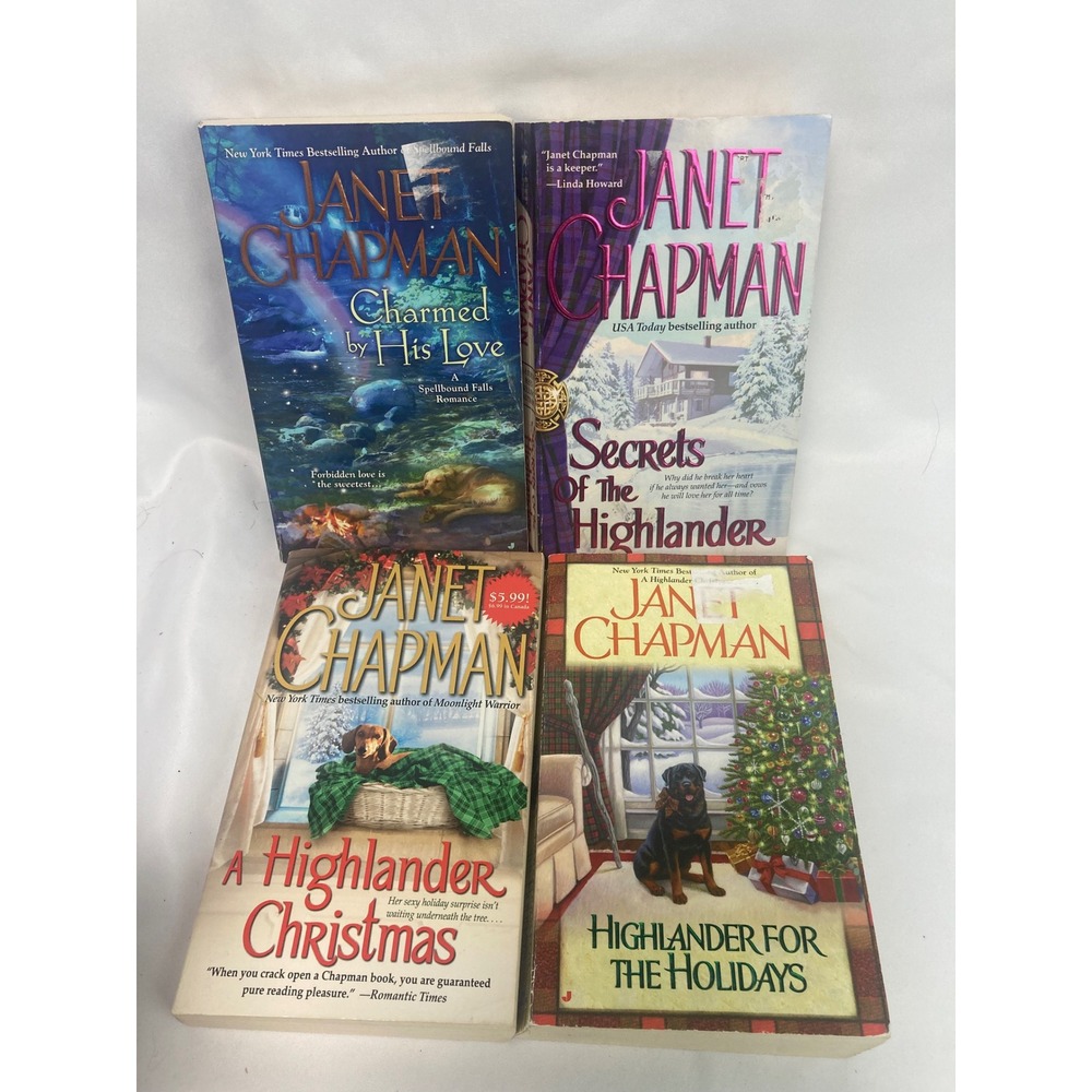 Janet Chapman Romance Paperback Lot of 4 Highlander Christmas Spellbound Falls
